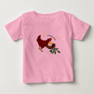 Camiseta rosa para menina bebê.