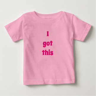 Camiseta rosa para menina pequena EU TENHO ISSO