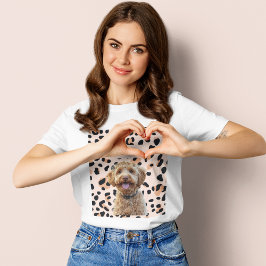 Camiseta Rosa Pastel Personalizado com Foto e Nome do Cão