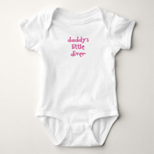 Camiseta Rosa pequeno do mergulhador do pai