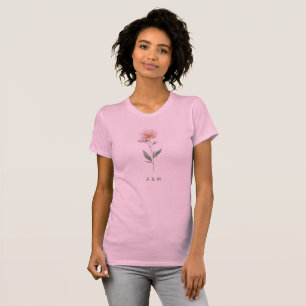 Camiseta Rosa Personalizada para Mulheres