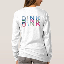 Camiseta Rosa Picoleball Diversão Chic Azul Cor Verde Amare
