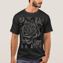 camiseta rosa preta