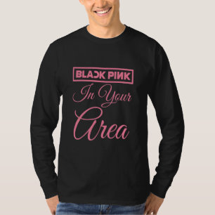 Camiseta Rosa Preto Na Sua Área K Pop Kpop Korea Pop