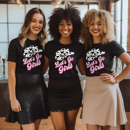 Camiseta Rosa Preto Western Vamos Lá Garotas Despedida de S