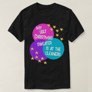 Camiseta rosa púrpura, doce de Natal feio