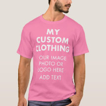 Camiseta rosa quente personalizada masculina