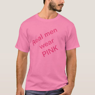 Camiseta Rosa real do desgaste de homens