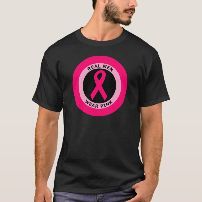 CAMISETA ROSA REAL DO DESGASTE DE HOMENS (Frente)