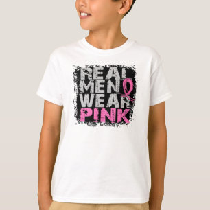 Camiseta Rosa real do desgaste de homens do cancro da mama