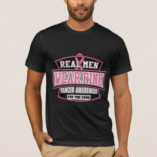 Camiseta Rosa REAL do desgaste de homens para o cancro da