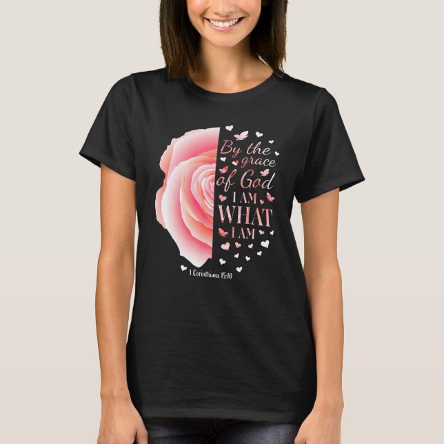 Camiseta Rosa religiosa cristã verte mulheres (Frente)