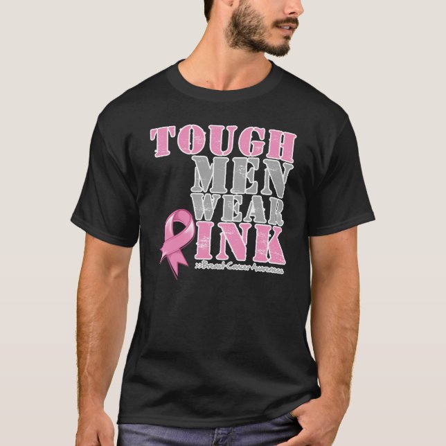 Camiseta Rosa resistente do desgaste de homens (Frente)
