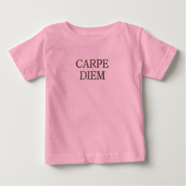 Camiseta rosa-rosa-bebê Carpe Diem