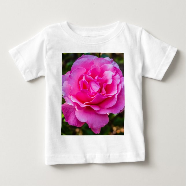 Camiseta Rosa rosa delicada. (Frente)