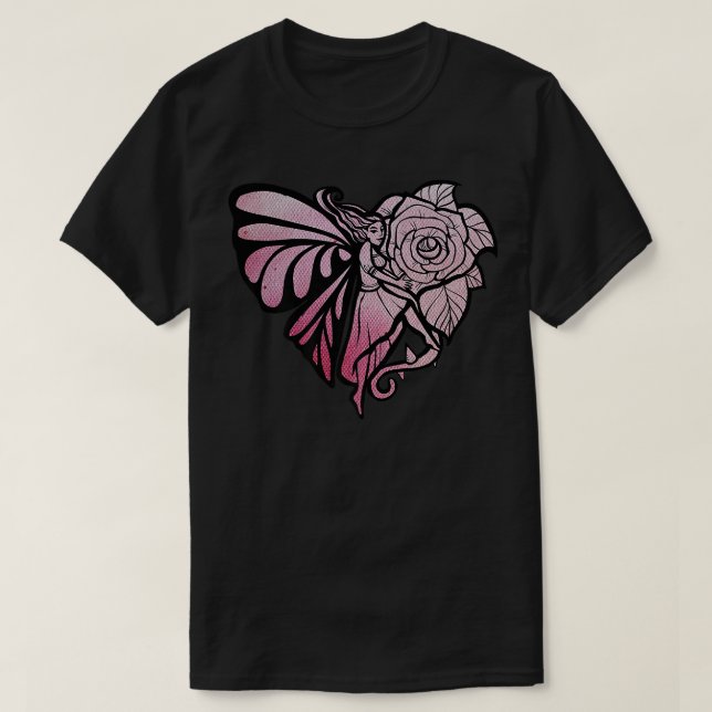 Camiseta Rosa Rosa Rosa De Jardim Láteo (Frente do Design)