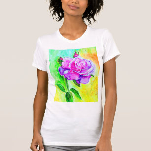 Camiseta Rosa Rosa Rosa Rosa Rosa - Romântica - Pintura de