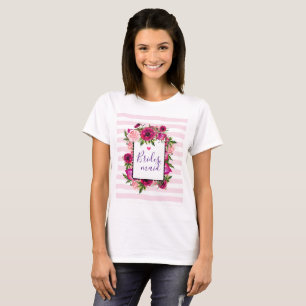 Camiseta Rosa Rosa Rosa Rosa Rosa Rosa Rosa e Buquê Floral