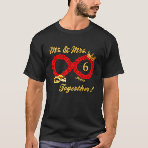 Camiseta Rosa Sr Sra. Infinita Amor Juntos Casal Casado