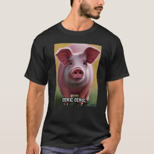 Camiseta Rosa Suíno-Suíno-Cinzento-Rosa 18