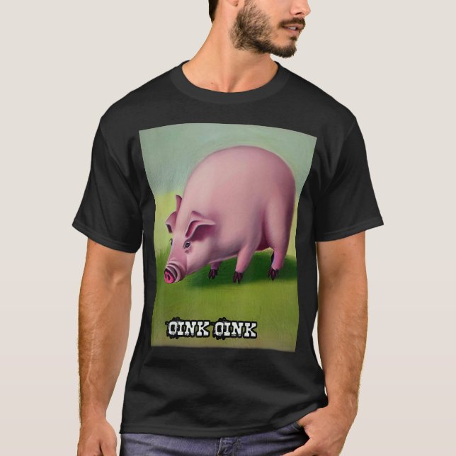 Camiseta Rosa Suíno-Suíno-Gota-Oink 25 (Frente)
