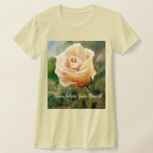 Camiseta Rosa T Shirt Original Artwork de Kathleen Hutter