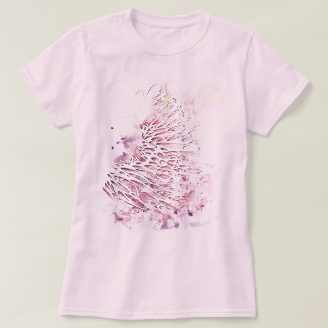 Camiseta Rosa Traumflügel (Frente do Design)