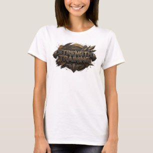 Camiseta Rosa TREINAMENTO DE FORÇA na Moda