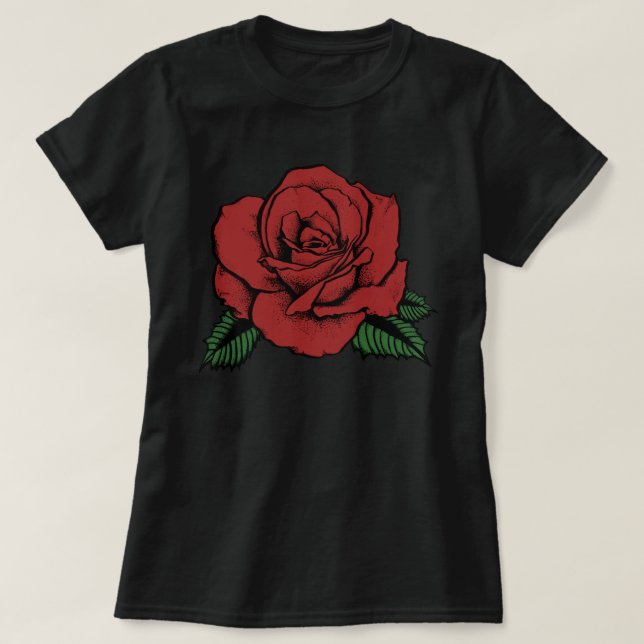 Camiseta rosa vermelha (Frente do Design)