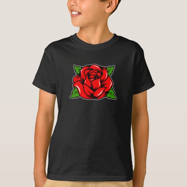 Camiseta Rosa vermelha (Frente)
