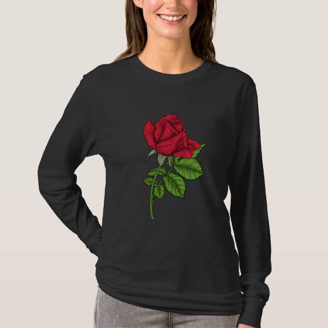 Camiseta Rosa vermelha (Frente)