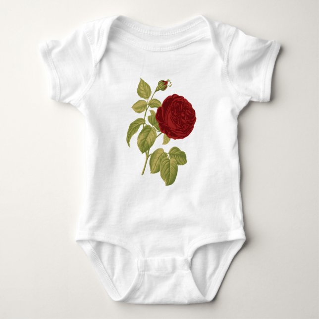 Camiseta Rosa vermelha antiga (Frente)