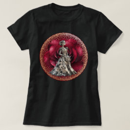 Camiseta Rosa vermelha de noiva gótica e Design personaliza