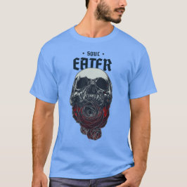 Camiseta ROSA VERMELHA e crânio de EATER SUL |