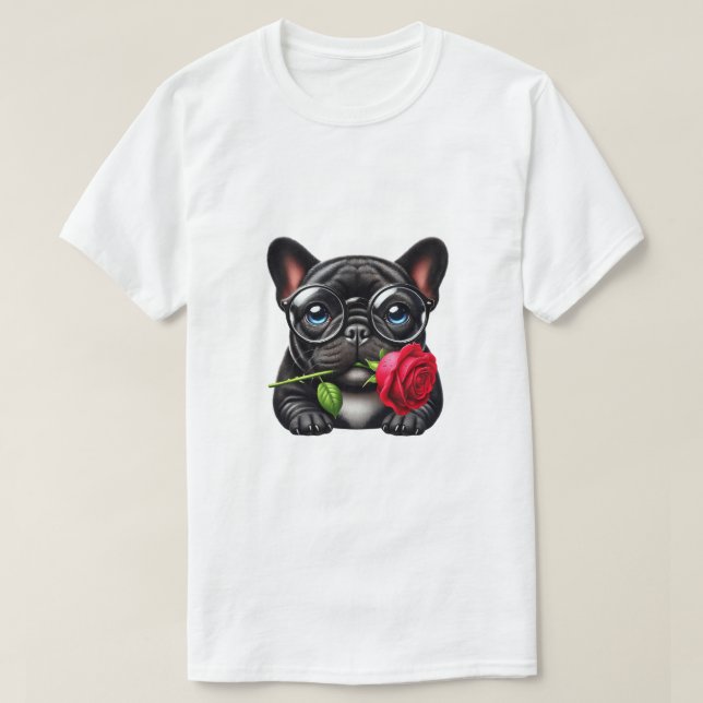 Camiseta Rosa vermelha Negra (Frente do Design)