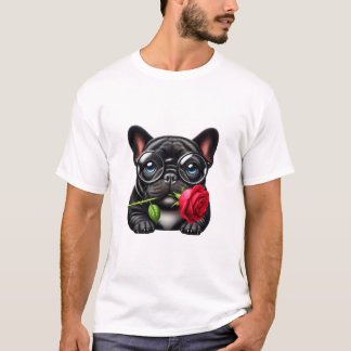 Camiseta Rosa vermelha Negra