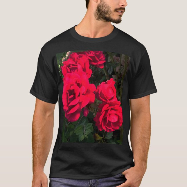 Camiseta Rosa vermelha Rosarium (Frente)