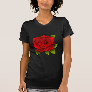 Camiseta Rosa Vermelha Única