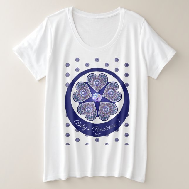 Camiseta Rosace azul ou vermelho para bebê&criança (Frente do Design)