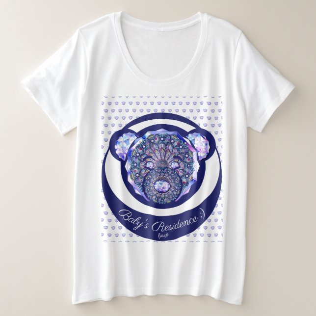 Camiseta Rosace azul ou vermelho para bebê&criança (Frente do Design)