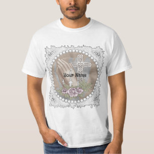Camiseta Rosário Mãos em Oração