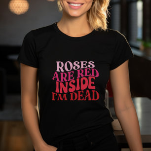 Camiseta Rosas anti-Dia de os namorados são vermelhos