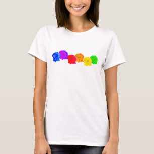 Camiseta Rosas arco-íris