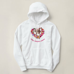 Camiseta rosas bonitinhos da múmia chihuahua amam coração