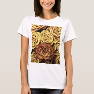 Camiseta Rosas com inclinação