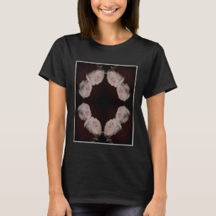 Camiseta Rosas Cor-de-Rosa Combinam com Abstrato Vintage
