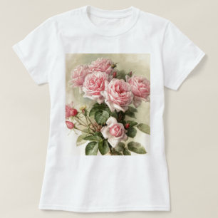 Camiseta Rosas cor-de-rosa do Victorian do chique