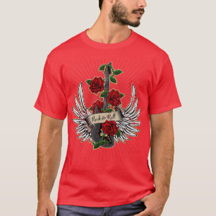 Camiseta Rosas das Asas de Violão Rocha e Rolha em Descanso