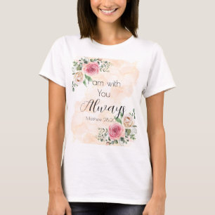 Camiseta Rosas de aquarela que estou sempre contigo
