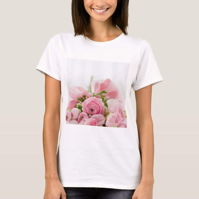 Camiseta Rosas de Casamento Rosa (Frente)